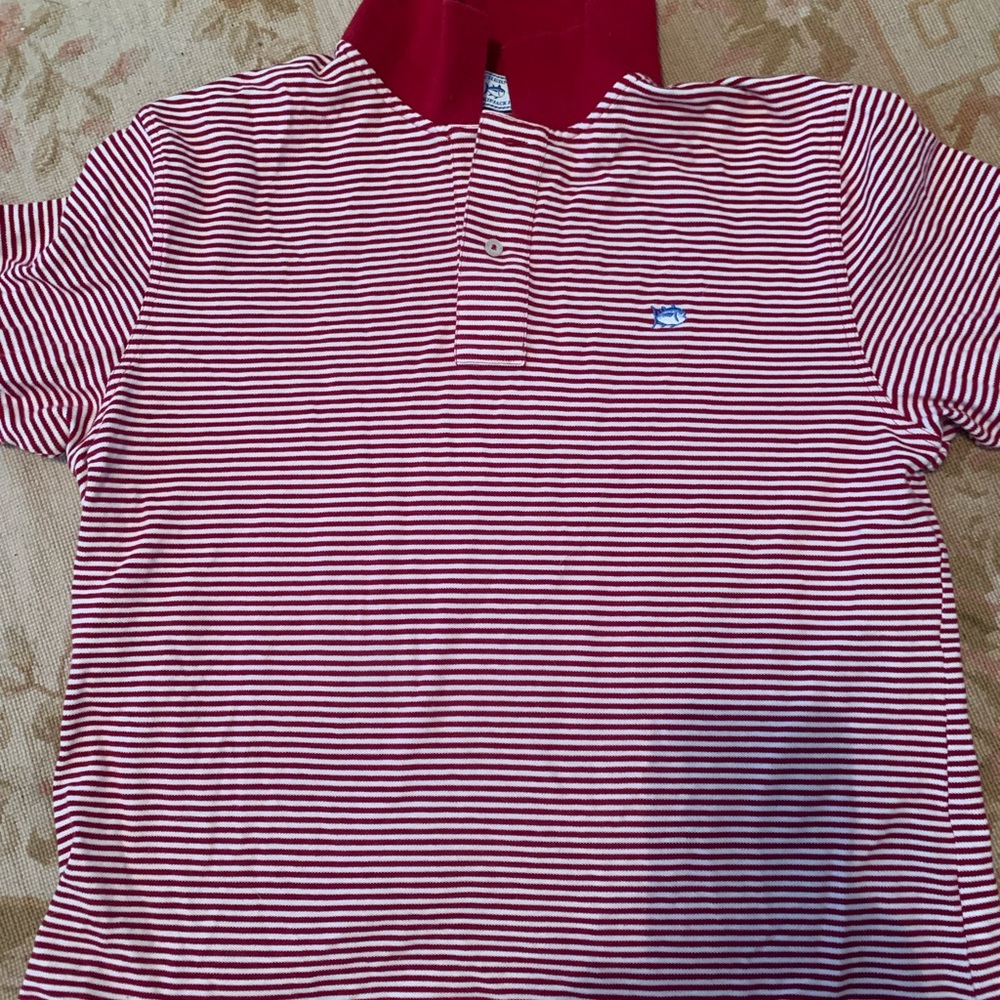 Vineyard vines red striped polo large